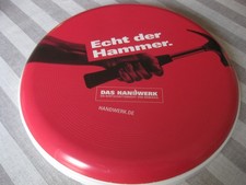 Frisbee Wurfscheibe Kunststoff mit Werbung Handwerk Ø 21,5 cm NEU unbenutzt