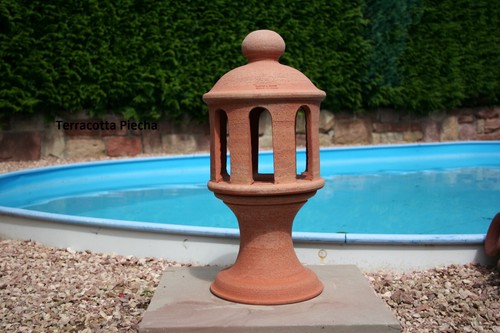 Terracotta steh lampe - terracotta,