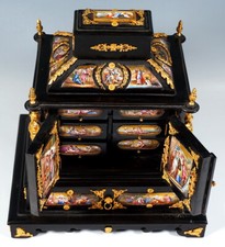 ANTIKE HOLZ SCHATULLE WIEN