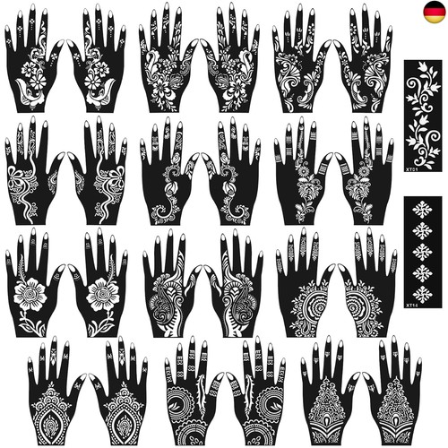 Henna schablonen kit - 26,