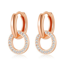 Klapp Creolen Doppelreihen echt Sterling Silber 925 Damen Kreolen Ohrringe Neu