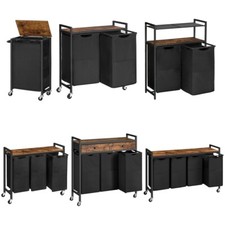 HOOBRO Wäschekorb Wäschesammler mit Ablage Wäschesortierer Wäschesack Wäschebox 