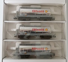 Trix Express 3er Set Chrome-Kesselwagen Shell der SBB Epoche V, unbespielt OVP