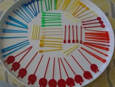 96 STCK DIVERSE COCKTAIL SPIESSE KÄSEPICKER PARTYPICKER  9cm LANG BUNT SORTIERT