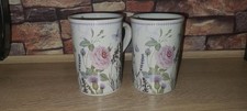 2 Tee Kaffee 2 Lavender, Butterfly, Rose Delton Products Fine Bone China Coffee