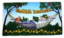 Fahne / Flagge Endlich Rentner