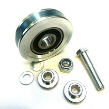 2x Seilrolle Torrolle Rolltor Laufrolle Flachnut D=75 Edelst Deutsche Ware (M10)