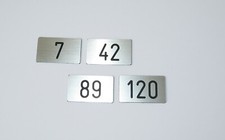 Zahlenschilder / Bezeichnungsschilder für Schließfachschrank, Wertfachschrank