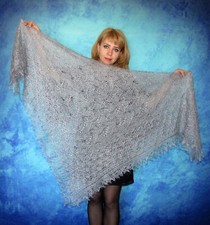 Gestrickter Ziegenflaum Schal Orenburger Schal Shawl Scarf Strick Stola Handmade