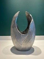 COLMORE Vase Schale Alu Silber