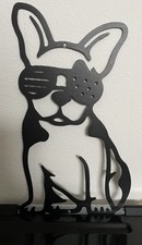 Metallschild Bild Französische Bulldogge Deko