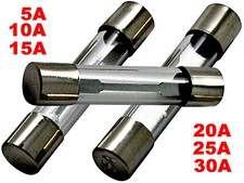 10x Feinsicherung 5A 10A 30A 40A - Glassicherung 6 x 30 Sicherungen Fuse US 230V