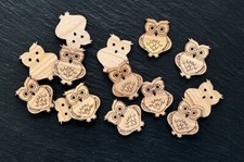 25 Streudeko Holz Tischdeko Deko Bastel Zubehör  Streuteile Eule  Vögel Herbst