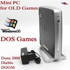 HP MINI-COMPUTER PC WINDOWS 98 SE GAMES SSD RS232 PARALLEL DUNE 2000 DOOM DIABLO