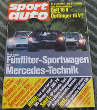 Sport Auto 7/1985 VW Golf 16V, Oettinger 16V, Kissling, Mantzel Opel Kadett GSi