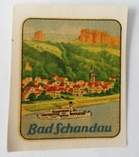Schiebebild Bad Schandau Sächsische Schweiz Erzgebirge Souvenir-Aufkleber 70er