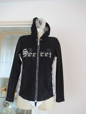 Traumhafte Fleece Jacke von AirField gr.36 Schwarz/Leo 2 Wege-Reißverschluss