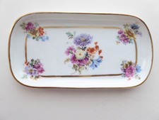 Schmuck / Ringtablett - Miniatur Tablett / Platte - La Seynie Limoges  - Blumen