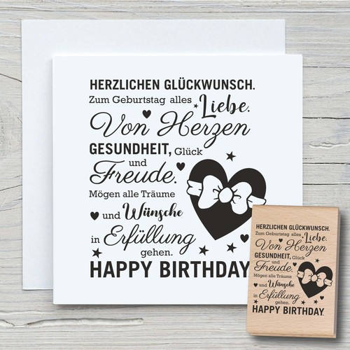 Stempel herzlichen - stempel,