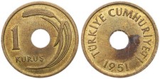Türkei - Turkiye 1 Kurus 1947-1951 - Turkey - verschiedene Jahrgänge