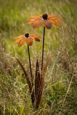 Gartenstecker Doppelblume aus