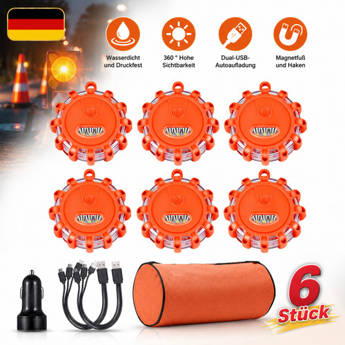 Led rundumleuchte magnet - magnet, akku