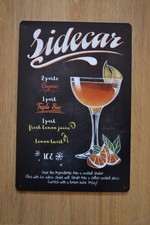 SIDECAR COCTAIL Blechschild - Retro - Vintage - Werbeschild - Deko