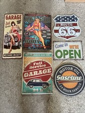Blechschilder retro Pinup Girls Chopper Sammlung Hot Rod V8 Garage US-Car