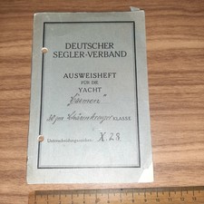 1931 DEUTSCHER SEGLER-VERBAND AUSWEISHEFT YACHT „CARMEN“ FLAGGENSCHEIN