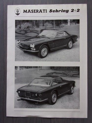 Maserati sebring orig - 2+2, 1965