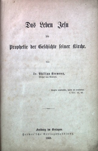 Das leben jesu - leben, prophetie