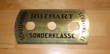 Blechschild ROTBART MOND-EXTRA GOLD Rasierklingen,Reklame 30er Jahre,Sammler,RAR