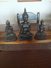 Schönes 3 er Set Buddas 23 cm und 15 cm Hoch 