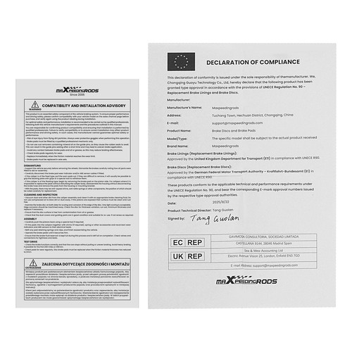 4xbremsbeläge vorne for - 4xbremsbeläge,