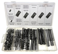 Druckfeder Sortiment Spiralfedern Stahlfeder div Gr. Metallfeder SCHWARZ 114-tlg