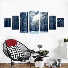 3D Schnee Wald 237 Ungerahmt