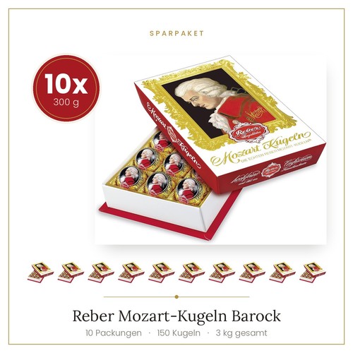 10x reber mozart kugeln 3000g - reber,