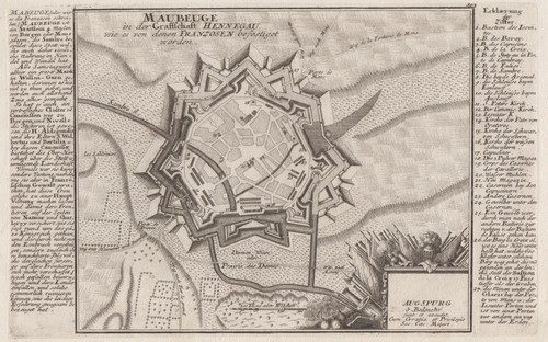Maubeuge original kupferstich - maubeuge,