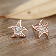 925 Silber Ohrstecker Seestern