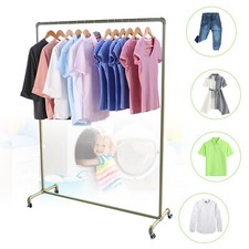 Schwerlast Kleiderständer Garderobenständer Metall Kleiderstange mit Rollen Gold