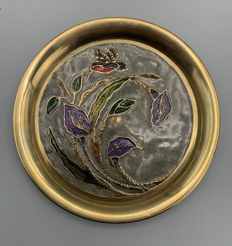 Messing cloisonne teller - cloisonne,