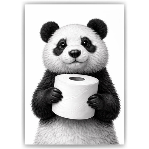 Panda poster klopapier - panda,