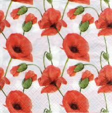 3 Servietten ~ Mohnblumen