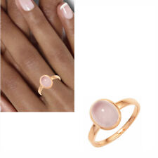 Edelstein Damen Ring 585 echt Gold Rosegold rosa Quarz 14 Karat klassisch 50-62