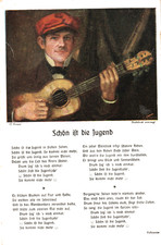 AK   Studentika - Student m. Gitarre "Schön iat die Jugend" - Verlag: PVB Nr. 15
