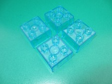 LEGO Duplo 4x Baustein 2x2 transparent hellblau 3437 3003 Glasbaustein (050223B)