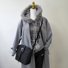 Damenhandtasche rund Stoff