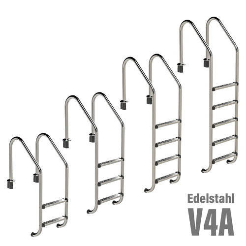 Edelstahl einbauleiter pool - edelstahl,