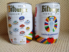 2 x Bitburger Premium Pils 5L Fass – UEFA EURO 2024 Edition – Leeres Sammlerfass