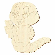 Holz Bücherwurm - Deko Basteln 5-50cm